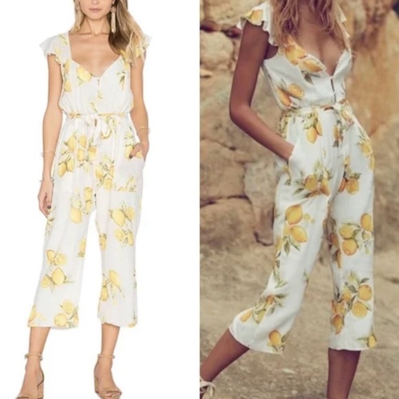 For Love & Lemons Limonada Capri Jumpsuit - Size S - Picture 1 of 9